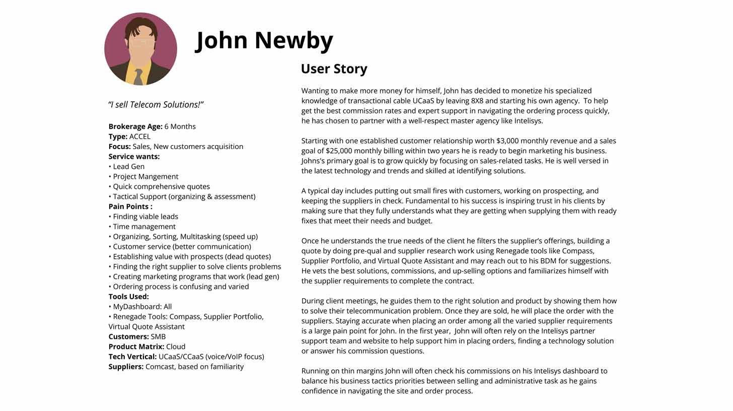 Persona research document for partner user study
